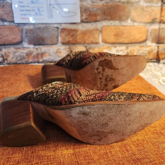 Matisse Multicolor Mules with Brown Heel - Picture 6 of 9